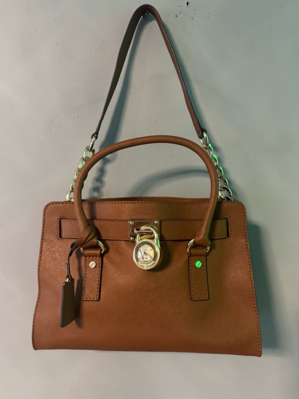 Michael Kors Brown Saffiano Satchel with Gold Hardware - Picture 2 of 13
